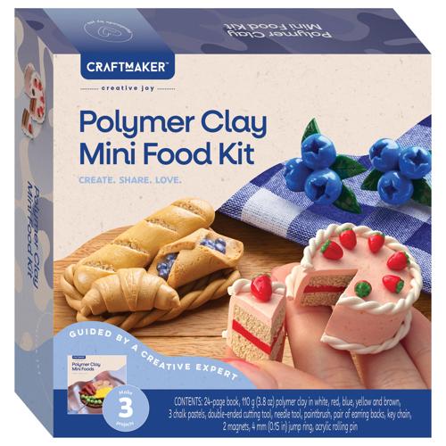 Craft Maker Classic Polymer Clay Mini Foods Kit