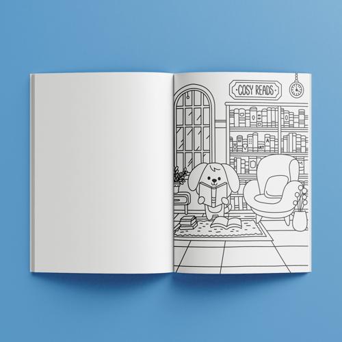 Cosy Colouring Poster Art