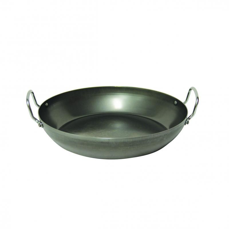 Pyrolux Industry Blue Steel Paella Pan 45cm