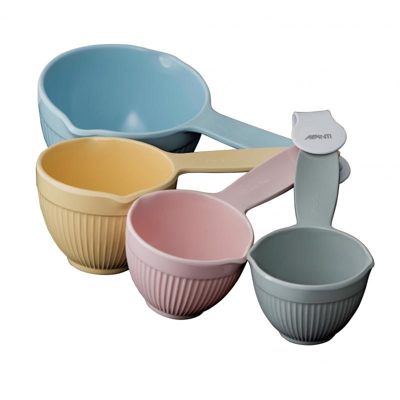 Avanti Ribbed Measuring Cups - Pastel