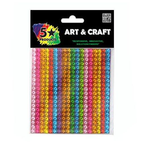 Self Stick Gems Sheet Rainbow