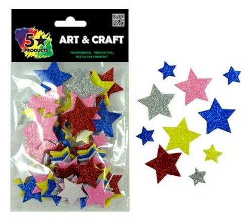 Soft Stickers Stars 80pc