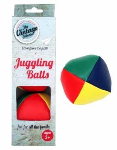 Juggling Balls In Vintage Box 3pc