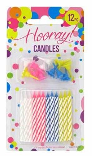 Candles Birthday 12s with Holder