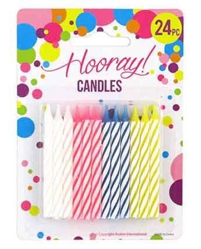 Candles Birthday Spiral 24pc