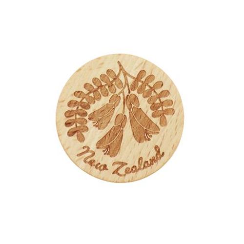 Magnet Wooden NZ Kowhai 5cm