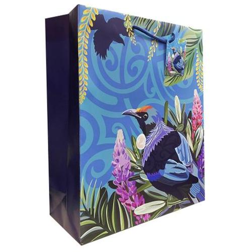 Gift Bag Large NZ Pretty Tui 26x33x11cm