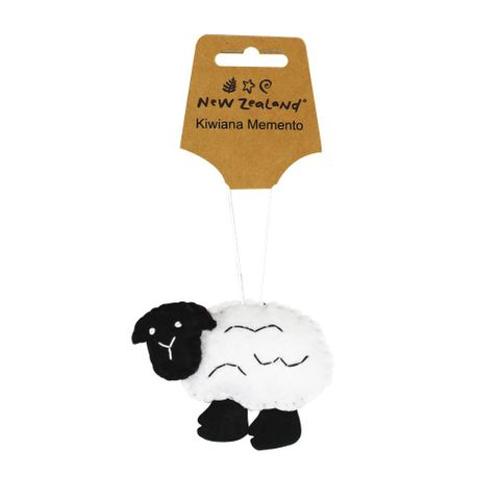 Hanging Felt Ornament NZ Sheep 6x8cm