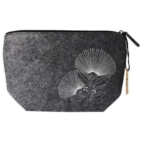 Accessory Bag Felt NZ Pohutukawa Grey 28.5 X 18 Cm