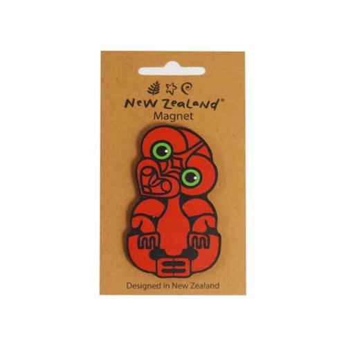 Magnet Wooden NZ Tiki 73mm