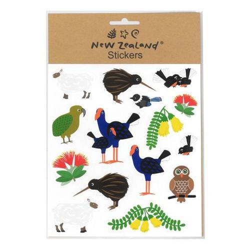 Sticker NZ Animals + Flora