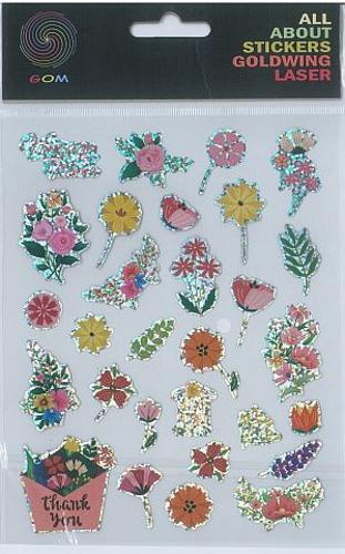 Sticker Laser Vintage Flowers