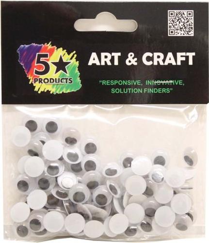 Moving Eyes 10mm 100pcs Black