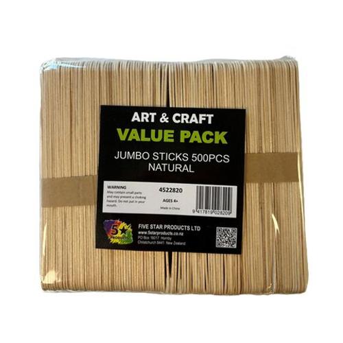 Jumbo Sticks 500pcs Natural