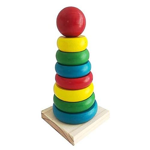 Elf Wooden Stacking Rings 8 Pcs
