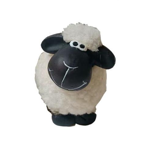 Sheep Ceramic With Wool 10.5 Cm