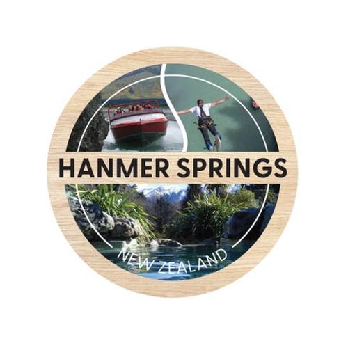 Magnet Hanmer Springs Round Wooden 70 Mm