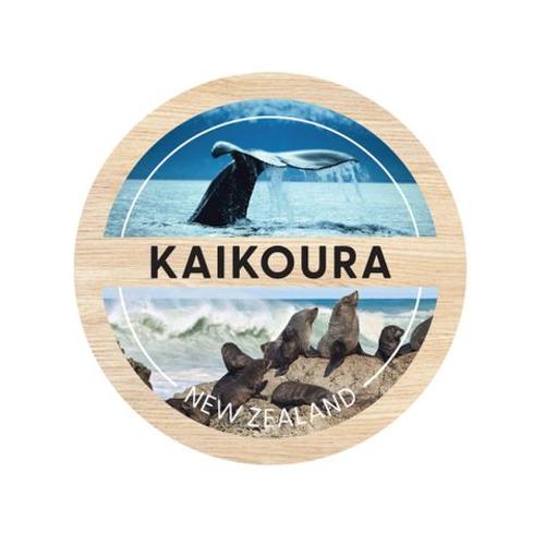 Magnet Kaikoura Round Wooden 70 Mm