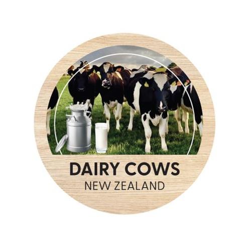 Magnet Dairy Cows Round Wooden 70 Mm