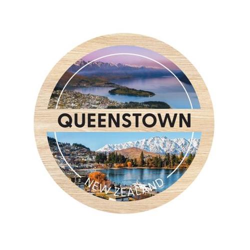 Magnet Queenstown Round Wooden 70 Mm