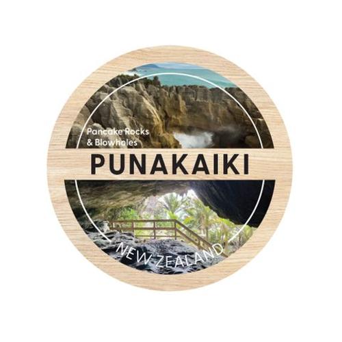 Magnet Punakaiki Round Wooden 70 Mm