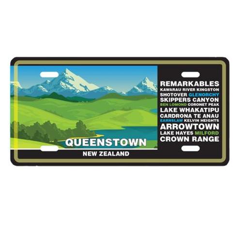 Magnet Licence Plate Small - Queenstown 12x6cm