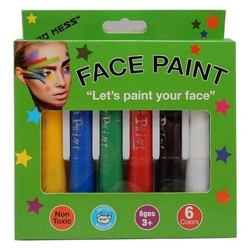 Face Paint Pack - 6 Col Applic Sticks