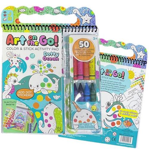 Art On The Go - Colour & Stick Kit Dotty Ocean