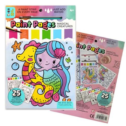 Art On The Go Paint Pages Magical Creatures