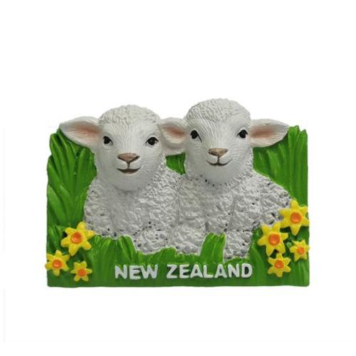 Magnet Lambs Sitting In Daffs