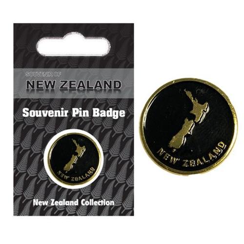 Souvenir Pin Badge NZ Map