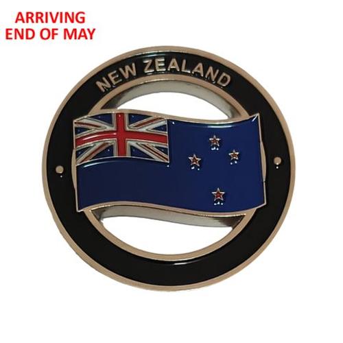 Magnet Metal NZ Flag Round 4cm