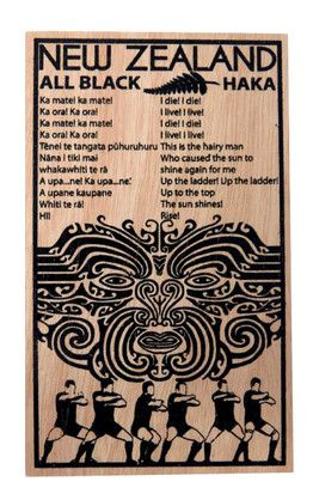 Postcard Wooden Haka And All Black