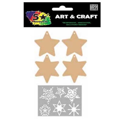 Xmas Mdf & Stencil Set Stars