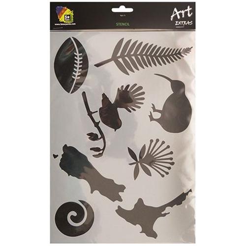 Art Extra Stencil A4 Kiwiana