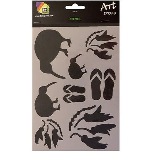 Art Extra Stencil A5 NZ Icons