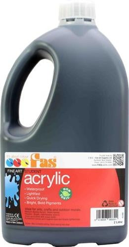 Student Acrylic Black 2 Litre