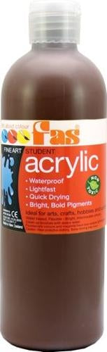 Student Acrylic Burnt Sienna 500ml
