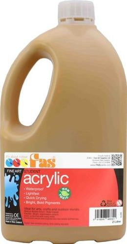 Student Acrylic Raw Sienna 2 Litre