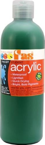 Student Acrylic Green Dark 500ml