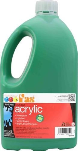 Student Acrylic Green Deep 2 Litre
