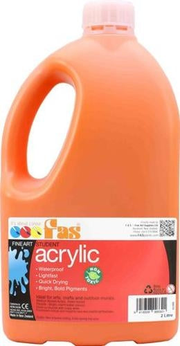 Student Acrylic Orange 2 Litre