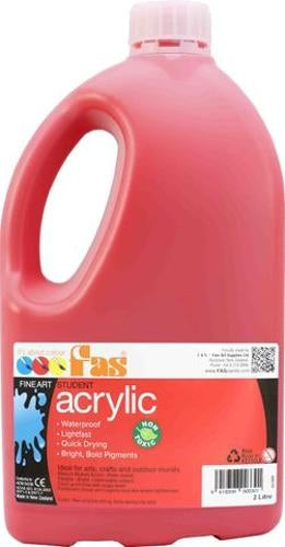 Student Acrylic Warm Red 2 Litre