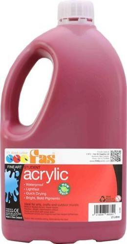 Student Acrylic Crimson 2 Litre