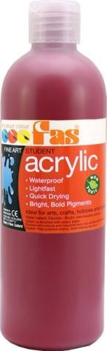 Student Acrylic Crimson 500ml