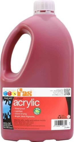 Student Acrylic Cool Red 2 Litre