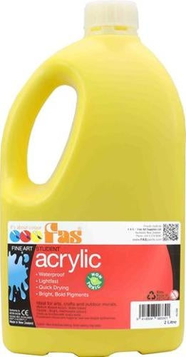Student Acrylic Cool Yellow 2 Litre