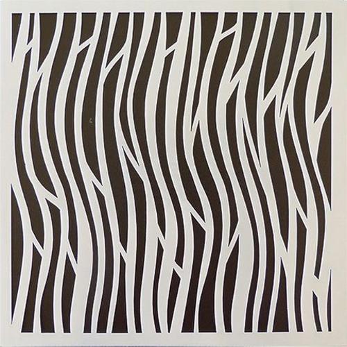 Stencil Waves 15x15cm