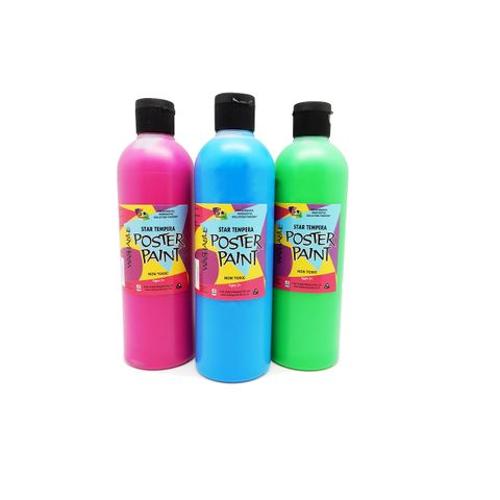 Star Tempera Fluro Blue 500 Ml