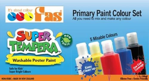 Super Tempera Primary Box Set 5 X 100ml